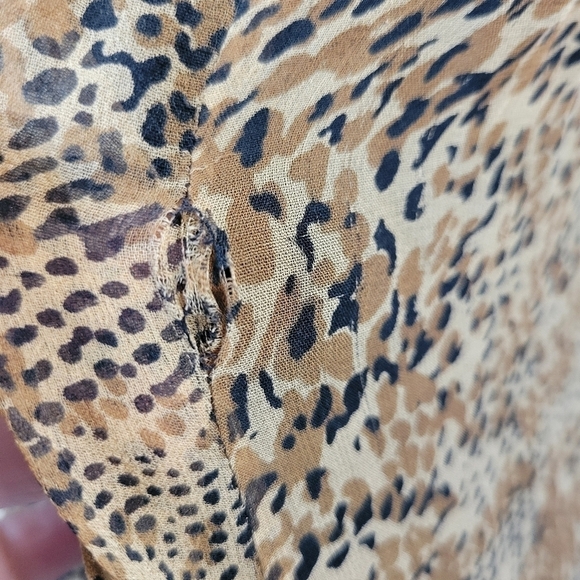 Vntg Robbie Bee Silk Animal Print Maxi Dress Size 8 - Picture 10 of 11